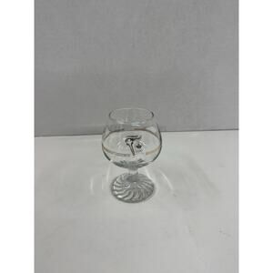 Vintage Olympic 1988 Cognac Glass 22K Gold Calgary Torch Rings